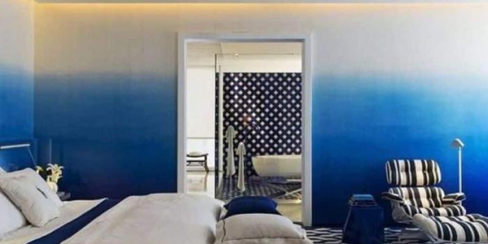 1024x768 Bedroom With LED Ceiling Lights And Ombre Walls - Wonderful Ideas To