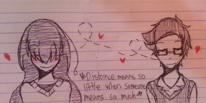 1024x768 Long Distance Relationship Drawing Anime