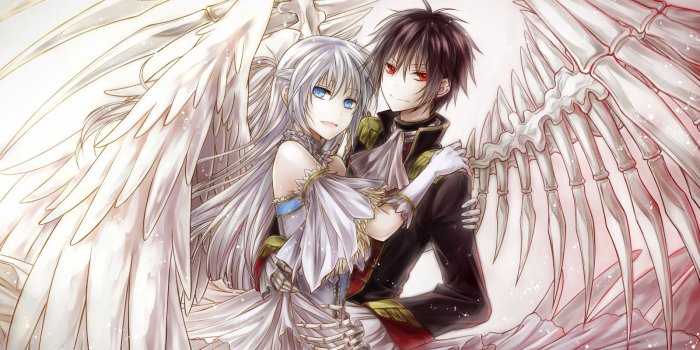 1600x900 Anime Angel Boy And Demon Girl Love Im a girl an a demon angel