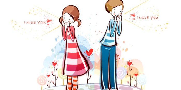 1177x752 Couple Cute Cartoon Wallpaper Hd Desktop | Wallpapers Nature
