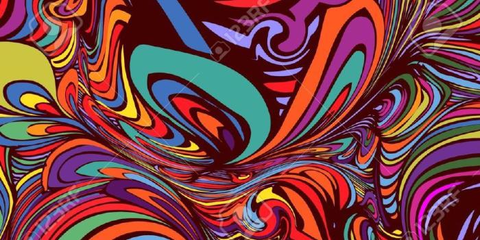 928x1300 Retro Psychedelic Wallpaper - Supportive Guru