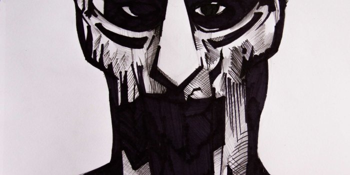 3168x4620 Spent a couple of hours drawing this picture of MF Doom