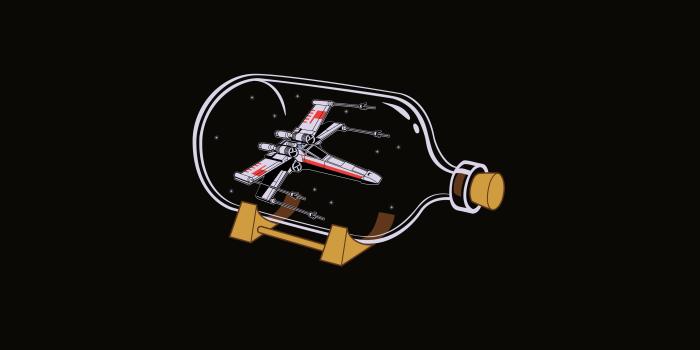 3840x2400 2811147 star wars x wing minimalism ship in a bottle wallpaper and