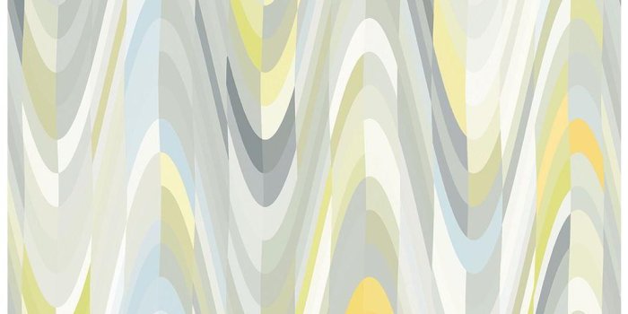 1000x1000 Aurora Yellow Geometric Wave Wallpaper