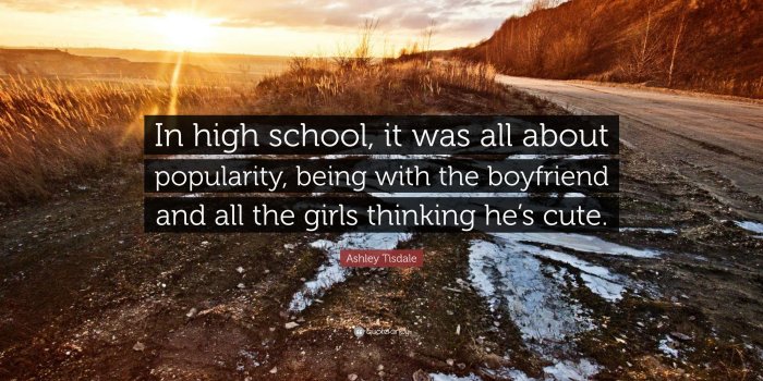 3840x2160 Ashley Tisdale Quote: “In high school, it was all about popularity