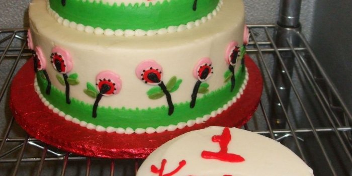 1024x768 Flower Garden Birthday Cake - CakeCentral.com