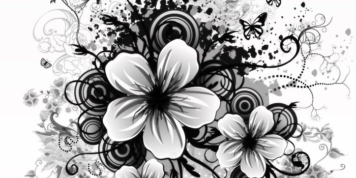 1600x1200 Hd Black White Flower Wallpapers Dowload Free
