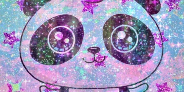 720x1280 Purple Kawaii Pandicorn, made by me #panda #kawaii #stars #galaxy