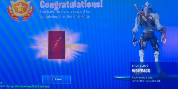 1024x768 Just got white dire and wolfpack backbling | Fortnite: Battle Royale