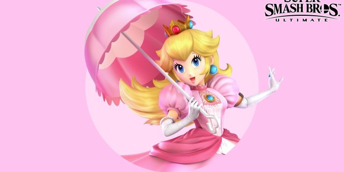 1920x1080 Super Smash Bros Ultimate ) Peach logo | Wallpaper | | Nintendo