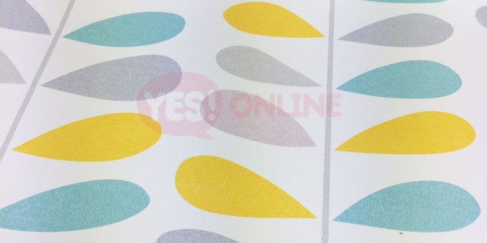 1280x1280 Leaf Leaves Flower Floral Vinyl Wallpaper White Blue - Turquoise