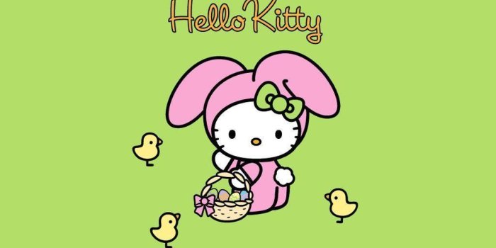 1024x768 Hello Kitty Easter Wallpapers