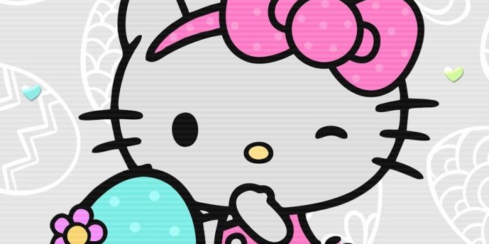 900x1600 Happy easter | Phone wallpaper | Hello kitty clipart, Hello kitty y