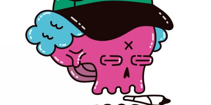 1200x1296 Dope Skull In A Cap Smoke Marijuana Vector | GeekChicPro