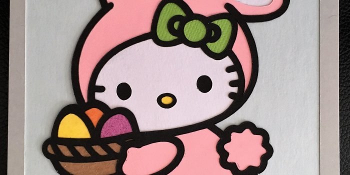 2730x3563 hello kitty bunny HAPPY EASTER card made with Cricut | Cricut