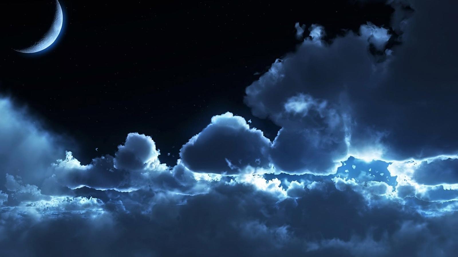 1920x1080 Night Sky Clouds - HD Wallpapers