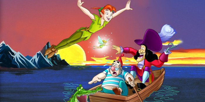 2560x1600 Peter Pan Cartoon Cartoon Captain Hook Smee And Tick Tock The