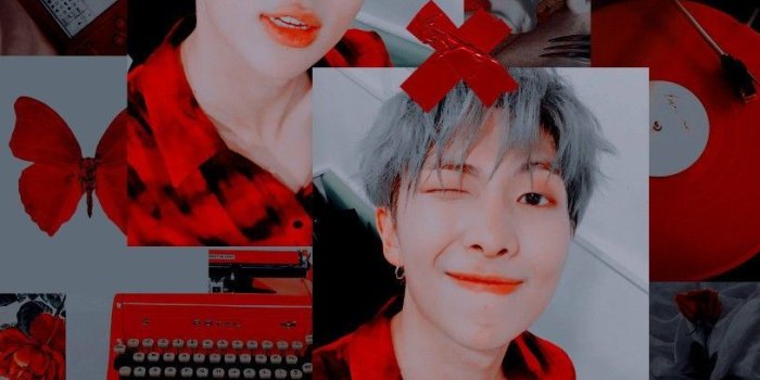815x1448 Namjoon Red Aesthetic Wallpaper / Credits to twitter/lockszcreenbts