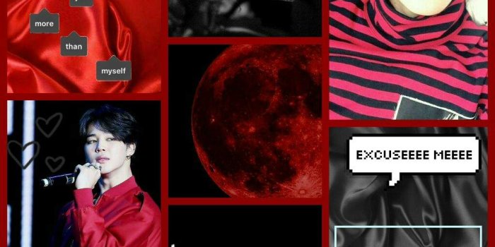 1024x1024 Jimin-Red and Black aesthetic | Kpop Aesthetics! Amino