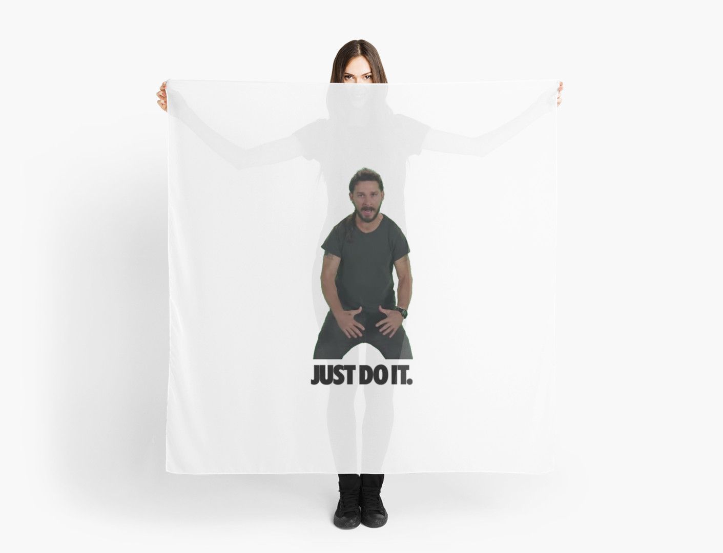 1411x1080 Download Shia LaBeouf Just Do It Scarves by Derp234 Redbubble
