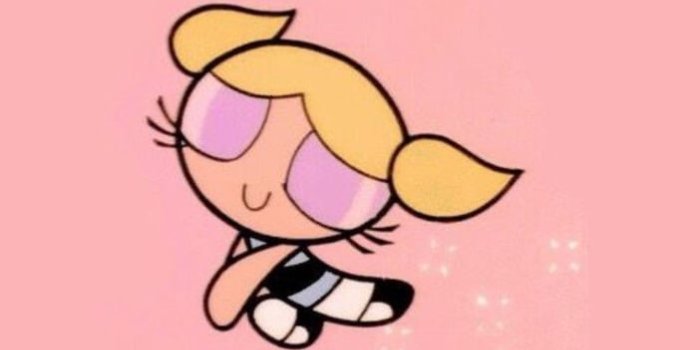 702x1280 It's a cute photo of Bubbles from PowerPuff Girls in an aesthetic