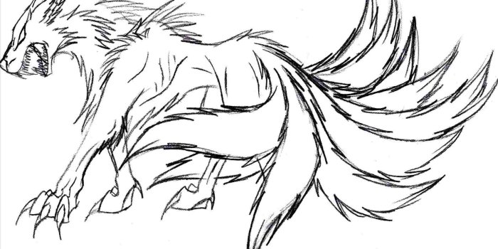 1899x1192 Enormous Anime Wolf Drawings By Angelcake Drawing With