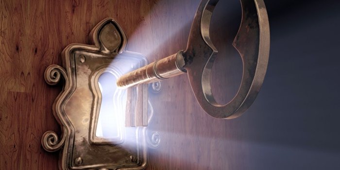 1219x1024 Picture Rays of light 3D Graphics Creative Key lock