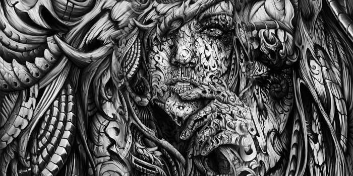 1920x1080 face, Hands, Open Mouth, Women, Monochrome, Black, White, Digital