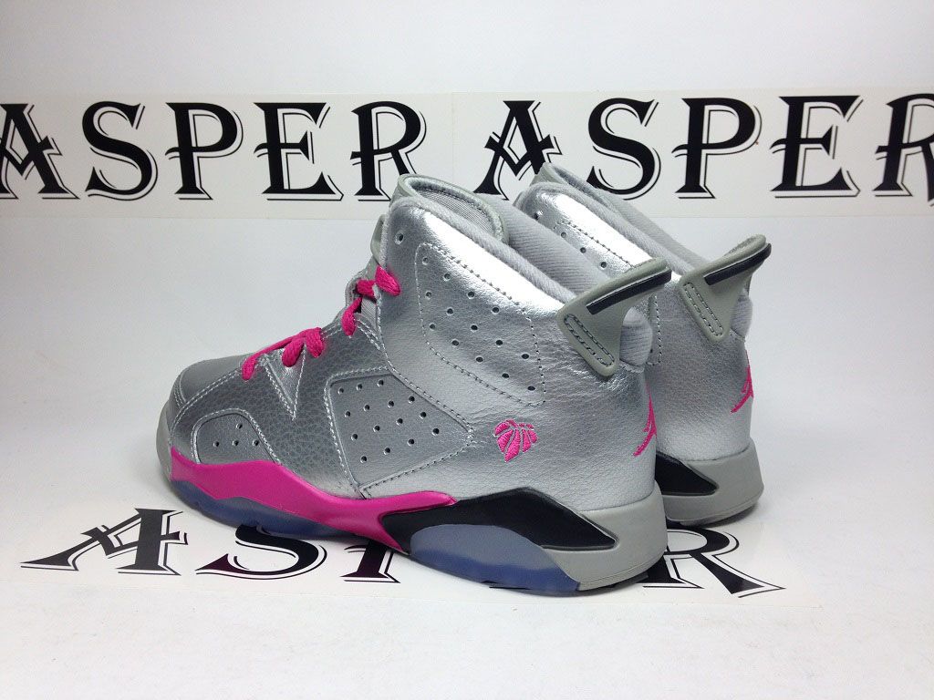 1024x768 Silver & Pink Girl's Air Jordan 6 for Valentine's Day | Sole Collector