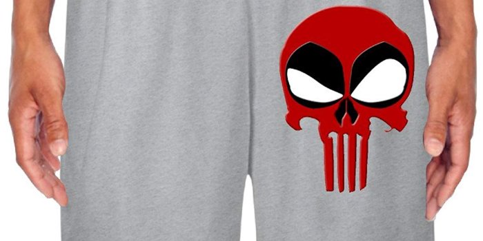 1143x1500 Men's Deadpool Wallpaper Punisher Skull Skull Skull Logo Shorts Gym