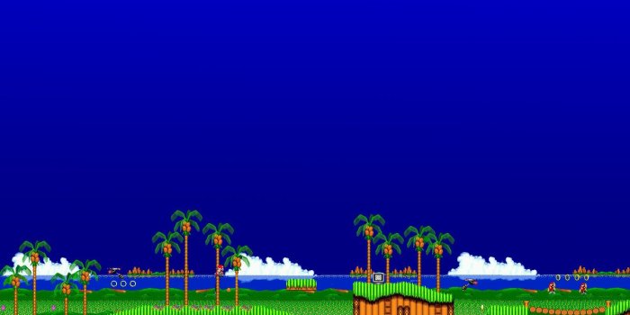 1600x1000 8-bit Green Hill Zone Phone/Tablet Wallpaper • GamePhD