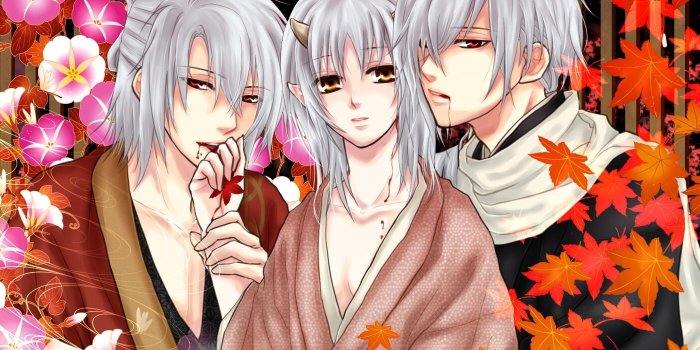 1400x1050 Download wallpaper 1400x1050 anime, boys, girl, vampire blood, bite