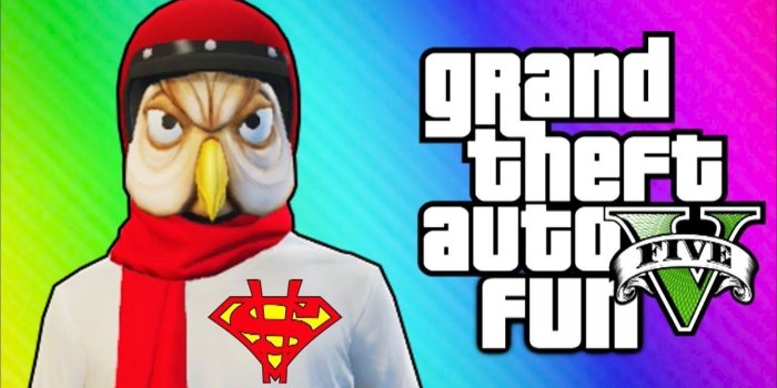 1280x720 GTA 5 Online Funny Moments - Helmet Glitch, Superman Truck, Jet