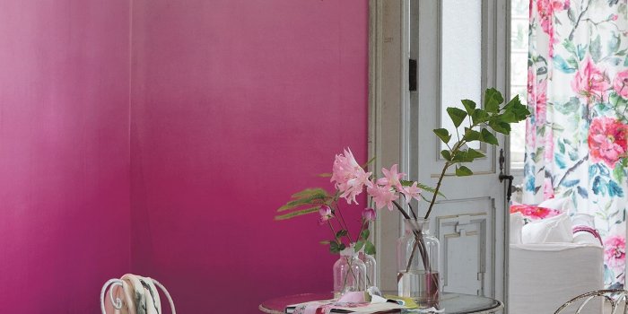 1451x1772 Designers Guild Trailing Rose ombre wallpaper-I love the ombre