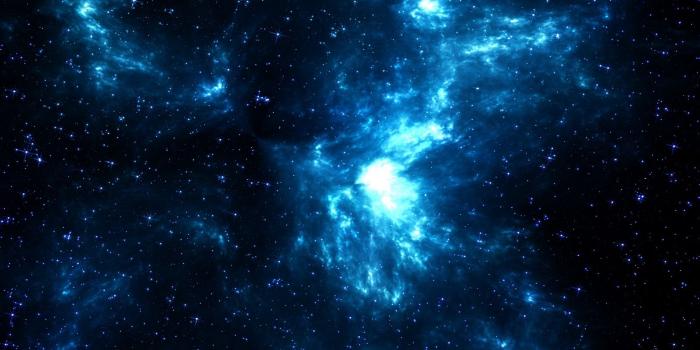 1600x1200 Download wallpaper 1600x1200 space, galaxy, shine, stars, blue, dark