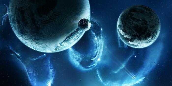 1920x1080 Wallpaper Blue space galaxy planet beauty 1920x1080 Full HD 2K