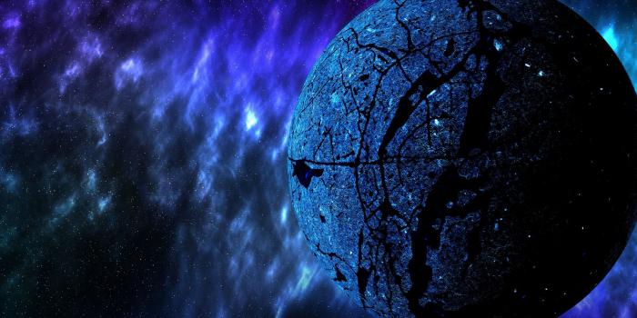 2560x1080 Download wallpaper 2560x1080 planet, space, universe, galaxy, blue