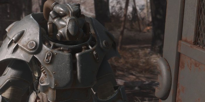 1920x1080 HD wallpaper: gray robot game wallpaper, Fallout, power armor, Moon