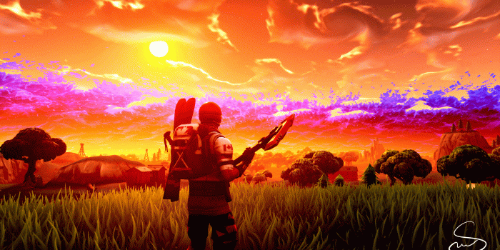 1920x1080 Sunset wallpaper, what do you think? : FortNiteBR
