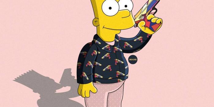 1080x1080 Bart Simpson Supreme Gun Related Keywords & Suggestions - Bart
