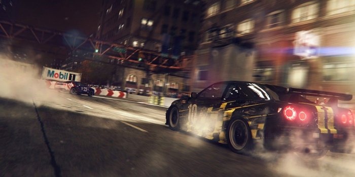 1332x850 Wallpaper race, Ford, mustang, nissan, lights, game, tuning, gtr