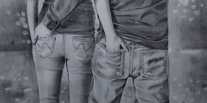 1920x1200 Art Drawing Pencil Romantis Anime Sad Cute Love Drawings - Romantic