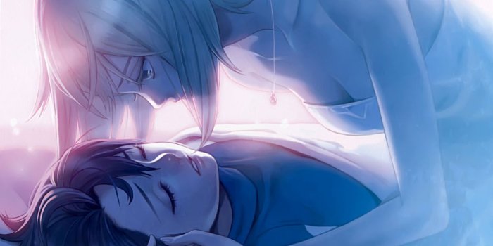 1163x700 Original anime girl white dress short hair couple love guy wallpaper