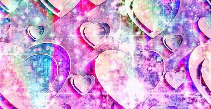 676x1200 Rainbow Abstract Hearts, made by me #patterns #colorful #glitter