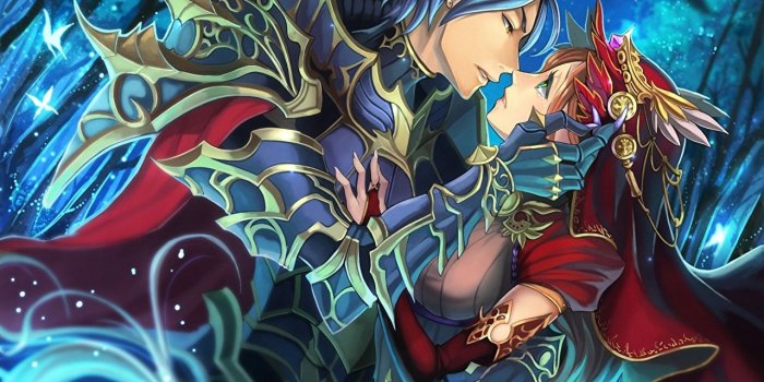 1280x905 Wallpaper armour Man lovers kissing Love Anime female