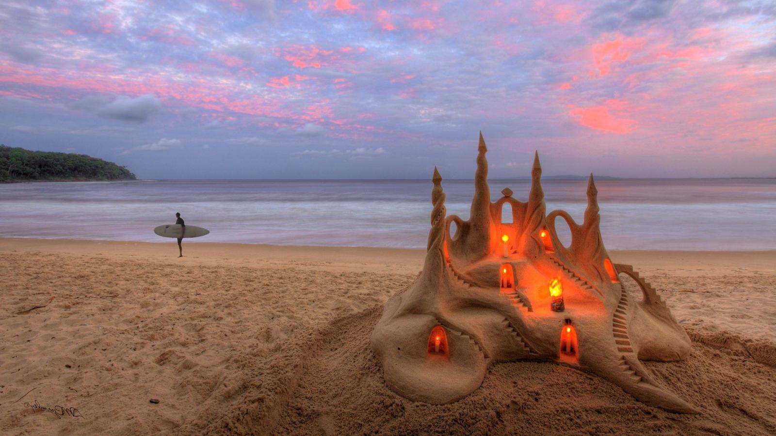 1920x1080 Stunning Sand Castle Desktop wallpaper | Background Image