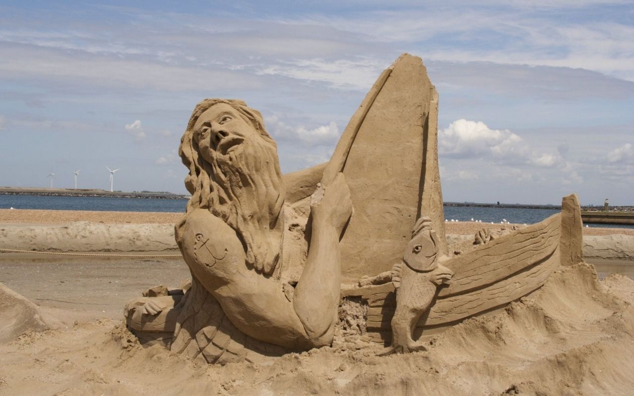 1280x800 Beach Sand Sculptures Sand Sculpture Windows8 Wallpaper Beach