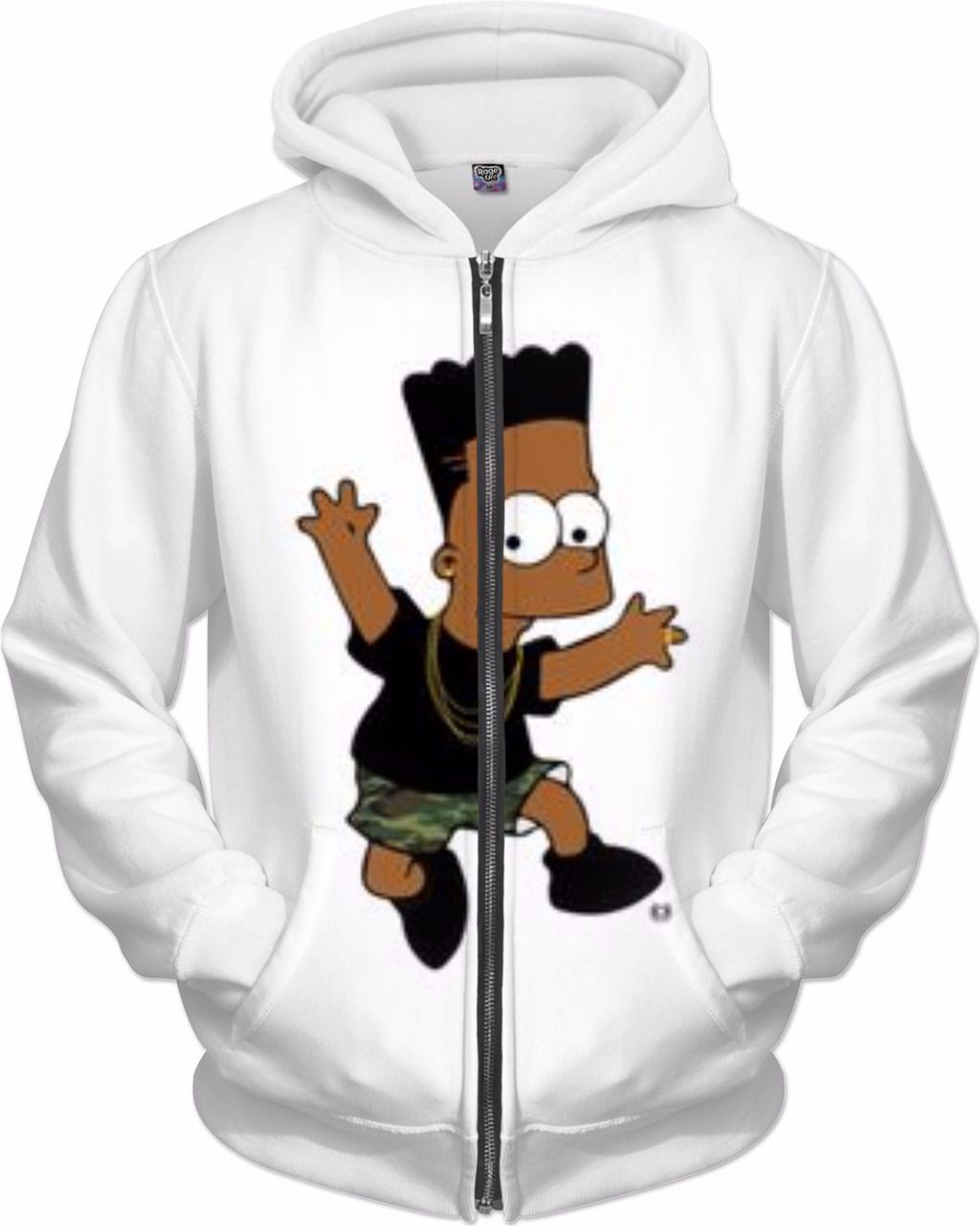 1024x1281 Custom Black Bart Simpson Hoodie