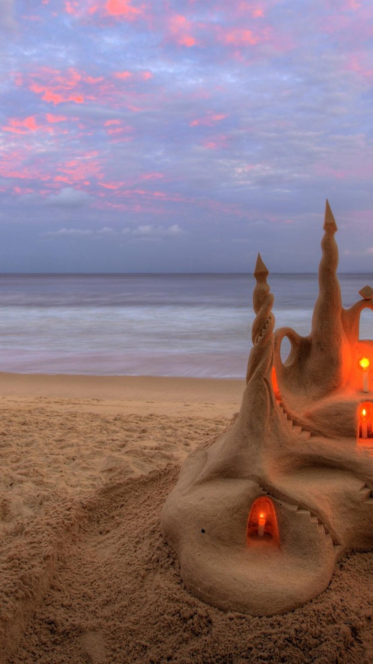 1242x2208 Stunning Sand Castle Desktop wallpaper | Background Image
