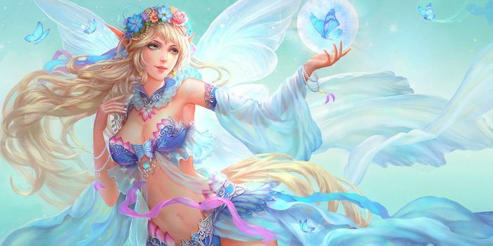 1920x1200 5092973 Pointed Ears, Butterfly, Long Hair, Fantasy, Woman, Fairy